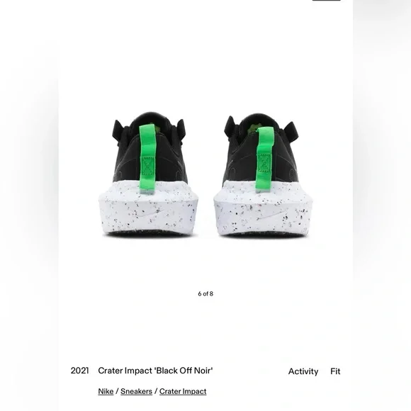 NIB wmns Nke Crater Impact, black off noir, sz 8, orig $155 - Picture 2 of 16